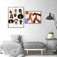 Feminism Poster Art Print Black Girl Power Picture Together Hand Modern Living Room Mural Wall Decoration Canvas Painting Decor 2024 - buy cheap