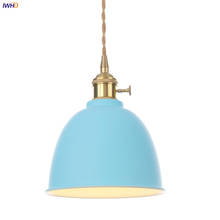IWHD-lámpara Colgante nórdica de cobre, luminaria Simple y moderna, para dormitorio, comedor, sala de estar 2024 - compra barato