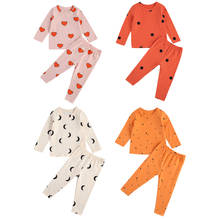 FOCUSNORM-Conjunto de pijama para niños y niñas, jersey de manga larga con estampado, Tops, pantalones, ropa de casa para otoño e invierno, 0 a 4 años 2024 - compra barato