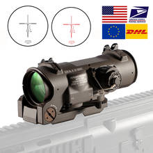 Mira fixa para rifle, mira de espingarda com ponto vermelho iluminado para caça, tiro, visão de ponto vermelho 1x-4x 2024 - compre barato