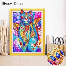 EverShine DIY Diamond Embroidery Special Shape Animal Cat Diamond Painting Cross Stitch Diamond Mosaic Picture Of Rhinestones 2024 - buy cheap