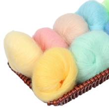 Hilo de Mohair de 41 colores, hilo esponjoso para tejer a mano, ovillos de hilo suave para ganchillo, ovillos de lana para tejer 2024 - compra barato