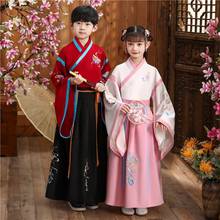Платье для мальчиков и девочек, традиционное китайское танцевальное, с вышивкой 2024 - купить недорого