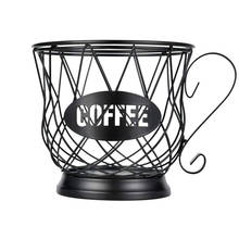 Cesta de almacenamiento Universal para cápsulas de café, soporte organizador para tazas de café Vintage, color negro, para casa, cafetería y Hotel, novedad de 2020 2024 - compra barato