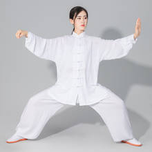 Ushine roupas tradicionais chinesas, 6 cores de manga comprida, wushu taichi homem kungfu, uniforme taichi, roupas de exercício femininas 2024 - compre barato