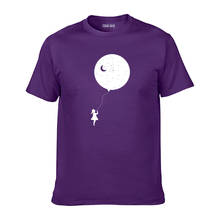 Мужская футболка TARCHIA, Новое поступление 2021, модная летняя Мужская хлопковая футболка с круглым вырезом и коротким рукавом, топы с принтом Луны, Мужская футболка 2024 - купить недорого