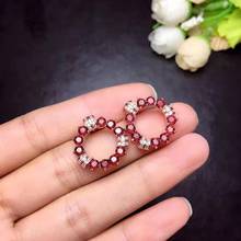 Pendientes de granate Natural S925, anillo temperamento adecuado, joyería fina de moda para mujeres para ir a bodas y fiestas, Envío Gratis 2024 - compra barato