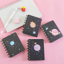 Carpeta de bocetos Kawaii Planet Ring, Mini cuaderno en espiral A7, Agenda 2020, bonito libro diario, papelería coreana, suministros escolares 2024 - compra barato