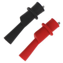 2pcs Insulated MultiMeter Test Lead Meter Alligator Clip Crocodile Clamp Probe Red + Black For Test Tool Accessory 2024 - buy cheap