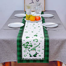 1PC Creative St. Patrick's Day Polyester Cotton Printed Table Flag Home Table Decoration & Accessories camino de mesa c1 2024 - buy cheap