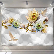 Tapiz Floral de arte bohemio para colgar en la pared, tela de microfibra impresa Bohemia, colcha decorativa para el hogar, tapiz de pared 2024 - compra barato