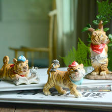 Criativo mini tiget artes e ofícios figura bonito boneca estatuetas em miniatura resina fadas jardim miniaturas decoração para casa acessórios 2024 - compre barato