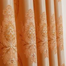 Modern Curtains for Living Dining Room Bedroom European Style High-precision Yarn-dyed Jacquard Curtains Product Customization 2024 - buy cheap