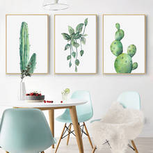 Botanical Print Watercolor Cactus String of Pearls Plant Succulent Canvas Painting Green Leaves Wall Pictures for Living Room 2024 - buy cheap