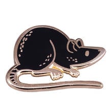 Black rat badge cute pet gift funny Halloween accessory 2024 - buy cheap