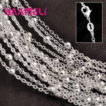 10PCS 16-30"  Silver Necklace Jewelry Chains 925 Sterling Silver Ball Chain For Pendant Collocation With Fast Shipping 2024 - buy cheap