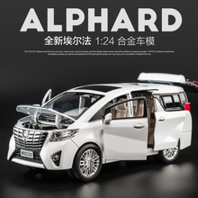 1: 24 Simulation Toyota Alphard Alloy Car Model Metal Toys Acousto Optic  Car MPV  Children's New Year Birthday Gift 2024 - buy cheap