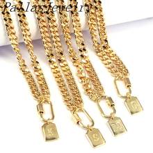 5Pcs 26 alphabets necklace chocker fashion jewelry for women letter beads necklace men women gold color metal 2024 - buy cheap