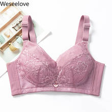 Weseelove laço floral bralette lingerie sexy conforto ajustado sutiãs para as mulheres push up bra underwear sem jantes sutiã mais tamanho M07-2 2024 - compre barato