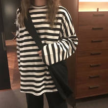 2022 Long-Sleeved Striped Couple T-Shirt Fashion Hot Sale New Cool All-Match Bottoming Top Hip Hop Harajuku Black Streetwear 2024 - buy cheap