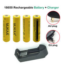 4pcs 18650 Battery 3.7V 3200mAh Rechargeable Li-ion Batteries(Not AA/AAA battery) + 1pcs Wall Charger for Led Flashlight Battery 2024 - buy cheap