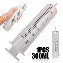 1Pc 300ml Plastic Syringe Large Capacity Syringe Transparent Reusable Sterile Measuring Injection Syringe Nutrient Hydroponics 2024 - buy cheap