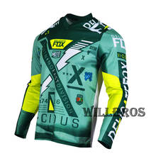 Delicate fox camisa curta masculina, camisa e bretelle para motocross, mtb, bmx e dh da downhill 2024 - compre barato