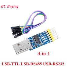 3-в-1 CH340 USB к TTL RS232 RS485 серийный Порты и разъёмы модуль мульти-Функция Связь панель переключения 2024 - купить недорого