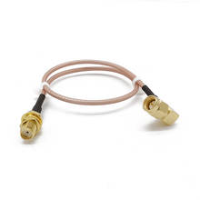 Fêmea coaxial fêmea masculina de sma do conjunto sma do coaxial do rf de sma ao cabo de extensão masculino rg316 do conector do ângulo direito para o lan de fpv 10 cm-1 m 2024 - compre barato