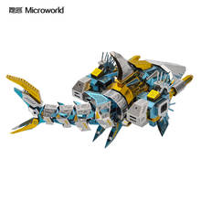 Micro world-quebra-cabeça 3d de tubarão, brinquedo para adultos, modelo animal, corte a laser, diy 2024 - compre barato