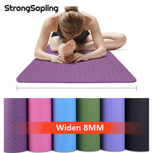 183*80cm tpe yoga esteira 6mm para iniciante tapete antiderrapante yoga esportes almofada de exercício com linha de posição para ginástica de fitness em casa 2024 - compre barato