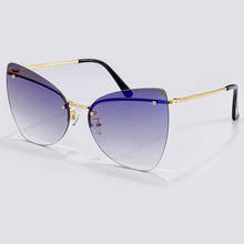 Gafas de sol retro de ojo de gato para mujer, de marca, de diseñador, pequeñas, coloridas 2024 - compra barato