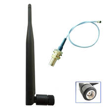 SOONHUA 2.4GHz WiFi Antenna 5dBi RP-SMA Male Aerial For Wireless Wi-Fi Router With 21cm PCI U.FL IPX to SMA Male Pigtail Cable 2024 - buy cheap