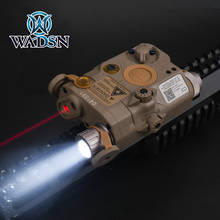 WADSN Тактический LA-5C PEQ красным лазером IR фонарик Охота PEQ15 лазерный прицел UHP внешний вид в красный горошек с выключателем для 20 мм Пикатинни 2024 - купить недорого