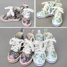 M0124 children handmade toy 1/4 uncle Doll shoes BJD/SD doll props Accessories Colorful printed canvas shoes 1pair 2024 - buy cheap