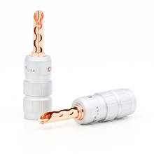 4pcs hifi  Audio Copper Plated Banana plug, BFA Z-Type Plug Speaker Cable Wire Connector HiFi 2024 - buy cheap