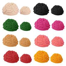 Funny Crochet Knit Beanie Hat Adult Kids Horrible Brain Solid Cosplay Skull Cap F3ME 2024 - buy cheap