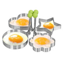 Moldes de tortitas de acero inoxidable para hacer huevos, utensilio para hornear, 4 formas 2024 - compra barato
