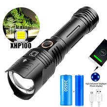 XHP100 LED Flashlight Zoom USB Rechargeable Most Powerful Torch 18650 26650 Battery Handheld Camping Tactical Flashlight 2024 - buy cheap