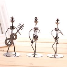 Mini Banda de Música de hierro modelo en miniatura, figuras de músicos, artes, artesanía, decoraciones QXNB 2024 - compra barato