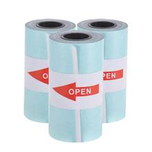 Rollo de papel térmico para impresora térmica PeriPage A6, adhesivo de bolsillo, autoadhesivo, directo, 57x30mm, 3 uds. 2024 - compra barato