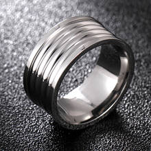 MANGOPIE 10mm Titanium Stainless Steel Ring for Men and Women 2024 - buy cheap