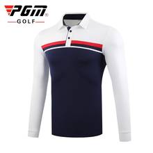 Mens Breathable Golf Tops Long Sleeve Patchwork T-Shirt Male Outdoor Winter Autumn Soft Stand Collar Golf Apparel D0835 2024 - buy cheap