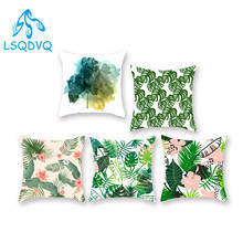 Decorative Throw Pillows  Polyester Tropical Green Plants Palm Sofa Cushion Cover for Home Living Room Decoration 45x45cm 2024 - buy cheap