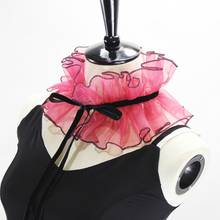 Victorian Vintage Organza Agaric Ruffles Stand Fake Collar Cosplay Neck Ruff new 2024 - buy cheap