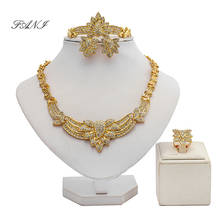 Fani-Conjunto de joyería con cuentas africanas para mujer, conjunto de joyería nupcial, de diseño dorado de Dubái, venta al por mayor 2024 - compra barato