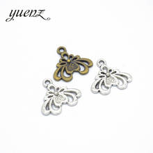 YuenZ 10pcs Alloy Charms Antique Silver color flower Pendants Jewelry Findings For DIY Handmade Jewelry Making 21*19mm Q116 2024 - buy cheap