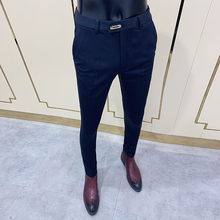2021 Solid Color Suit Pants for Men Business Casual Classic Dress Trousers Slim Social Wedding Pant High Quality Male Clothing 2024 - buy cheap