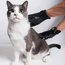 1 par pet grooming luvas para gatos cão removedor de pêlos escova suave desmancha eficiente pet mitt luvas de massagem 2024 - compre barato
