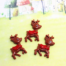 10pcs 20*29mm Cute Resin Reindeer flat back cabochon charm supply DIY Craft Scrapbooking 2024 - buy cheap